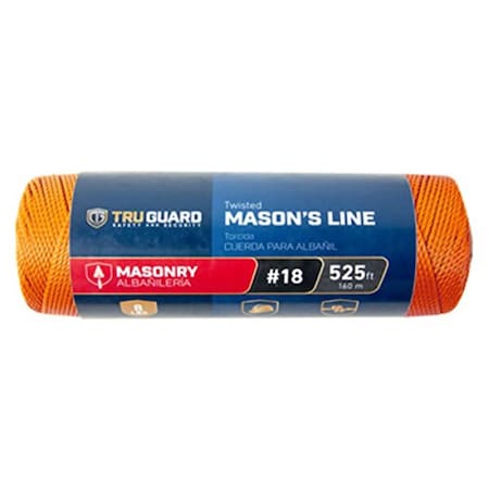 Mibro 18 in. x 525 ft. Tru Guard Nylon Rope, Orange 231497